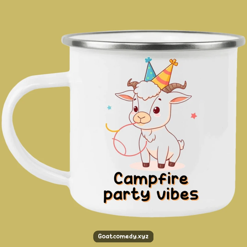 Funny Party Goat Camping Mug: Festive Outdoor Fun for a Perfect Gift