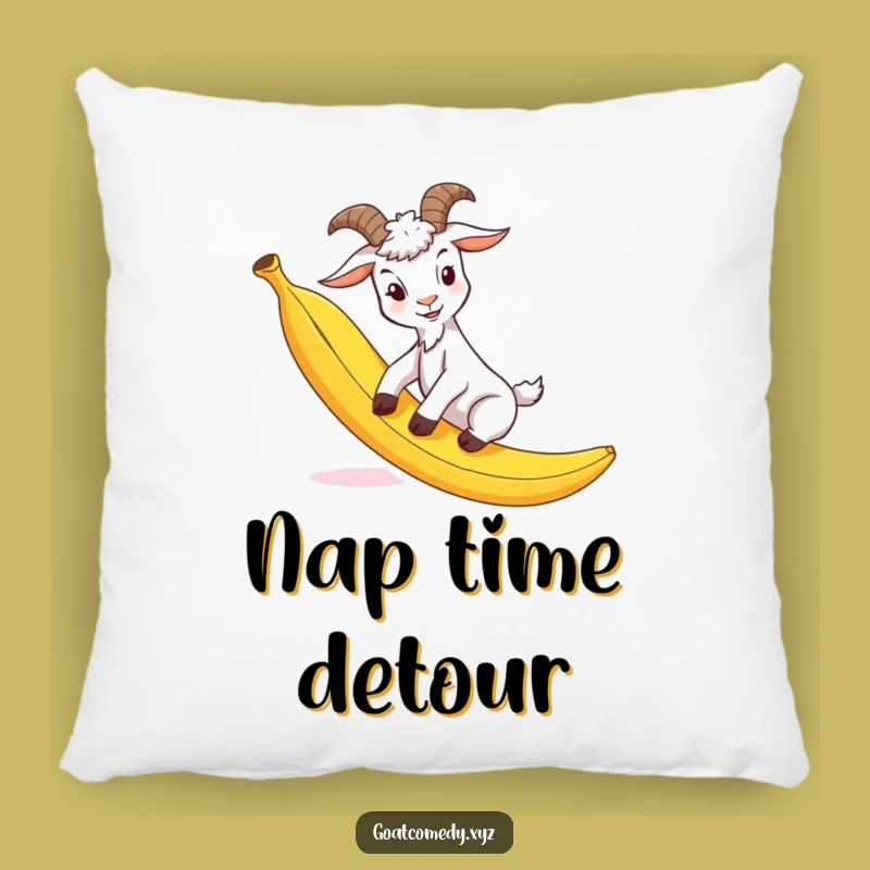 Funny Goat Banana Peel Pillow: Snuggle with Slapstick, Comfy Funny Gift