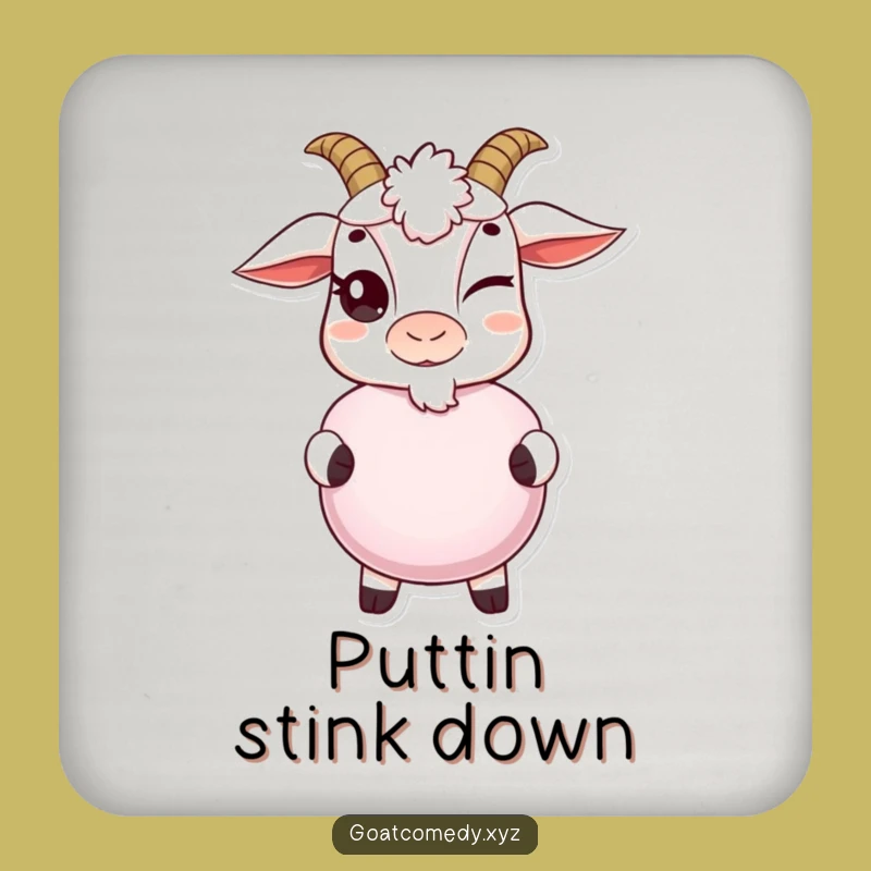 Funny Goat Whoopee Cushion Coasters: Protect Surfaces with Hilarious Prankster Style