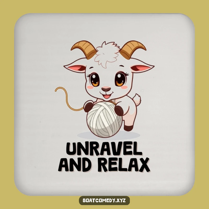 Funny Yarn Goat Coaster: Protect Surfaces with Hilarious Craft Art