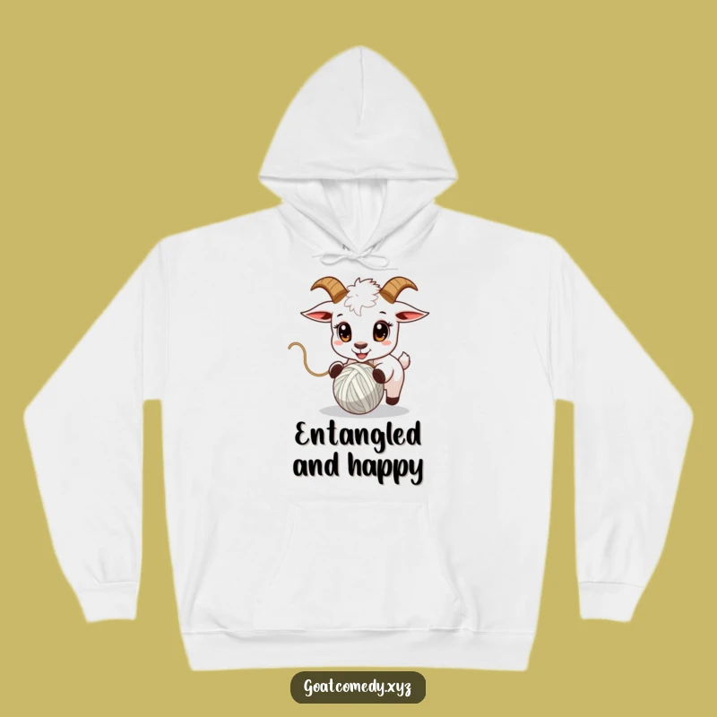 Funny Yarn Goat Hoodie: Cozy Up with this Hilarious Wide-Eyed Chaos