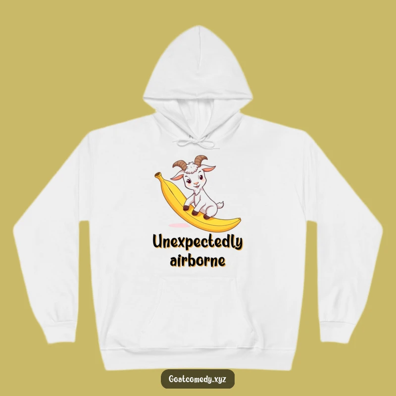 Funny Goat Banana Peel Hoodie: Stay Cozy While Slipping into Laughter
