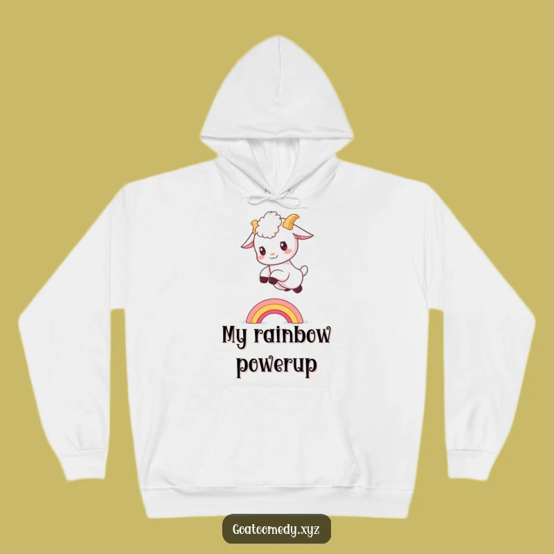 Funny Goat Rainbow Hoodie: Cozy Whimsy with a Hilarious Kid Design