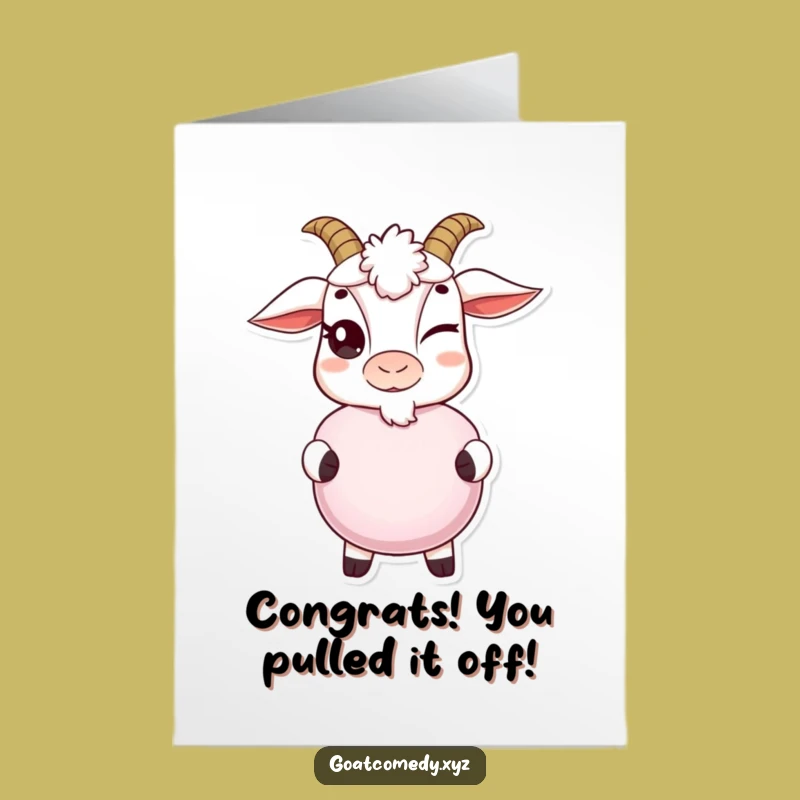 Free Printable Congrats Card: Goaty Prank, Whoopee Cushion Surprise, Funny Downloadable Gift