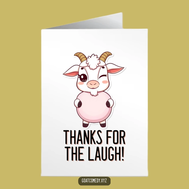 Free Printable Thank You Card: Goaty Humor, Whoopee Cushion Thanks, Funny Downloadable Gift