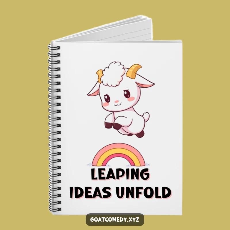 Funny Goat Rainbow Notebook: Jot Down Ideas with this Hilarious Kid Journal